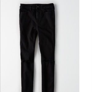 AE super high rise black jeans/jeggings. Size 12.